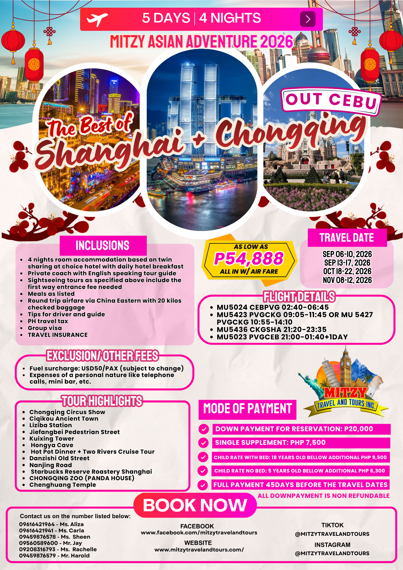 The Best of Shanghai + Chongqing (OUT CEBU)