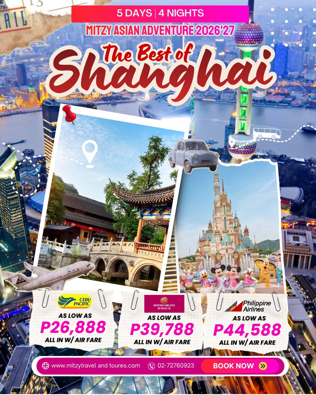 The Best of Shanghai with Disneyland via Juneyao