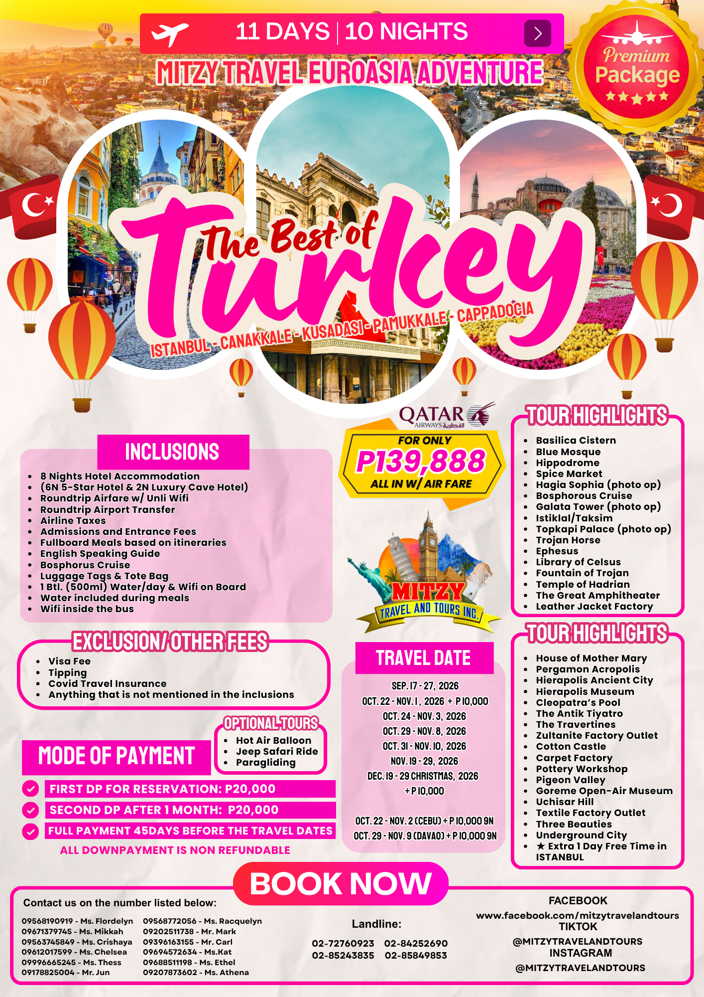 11D/10N The Best of Turkey