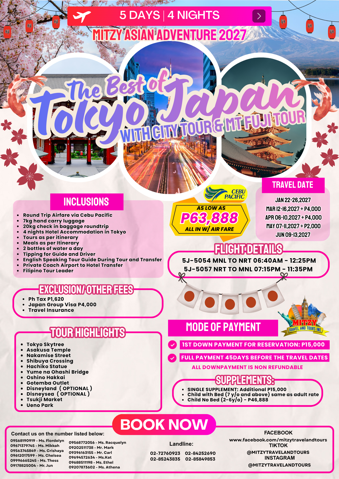 The Best of Tokyo Japan with City Tours & MT Fuji Tour 2027