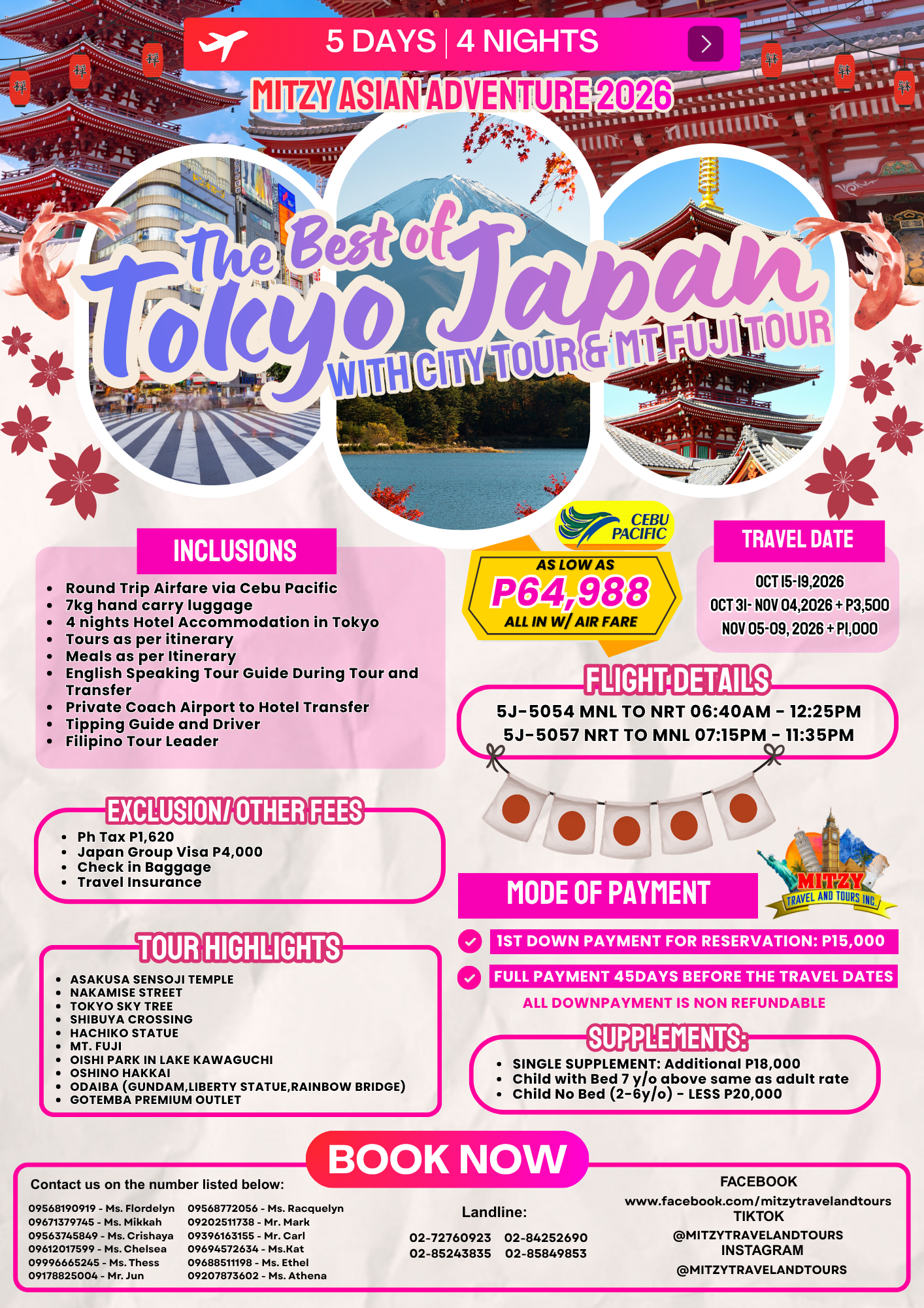 The Best of Tokyo Japan with City Tours & MT Fuji Tour 2026