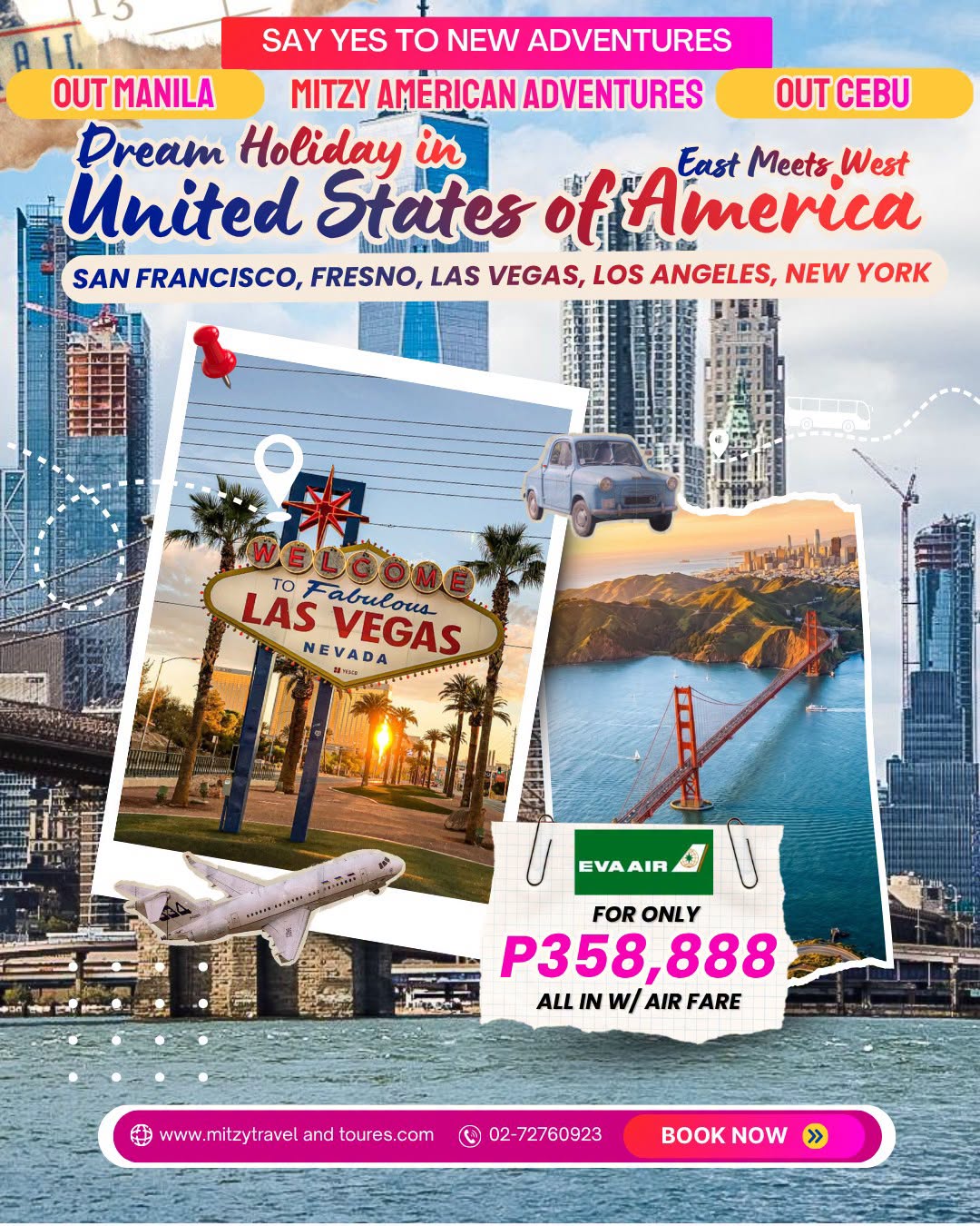 Dream Holiday in the USA: East Meets West (OUT CEBU)